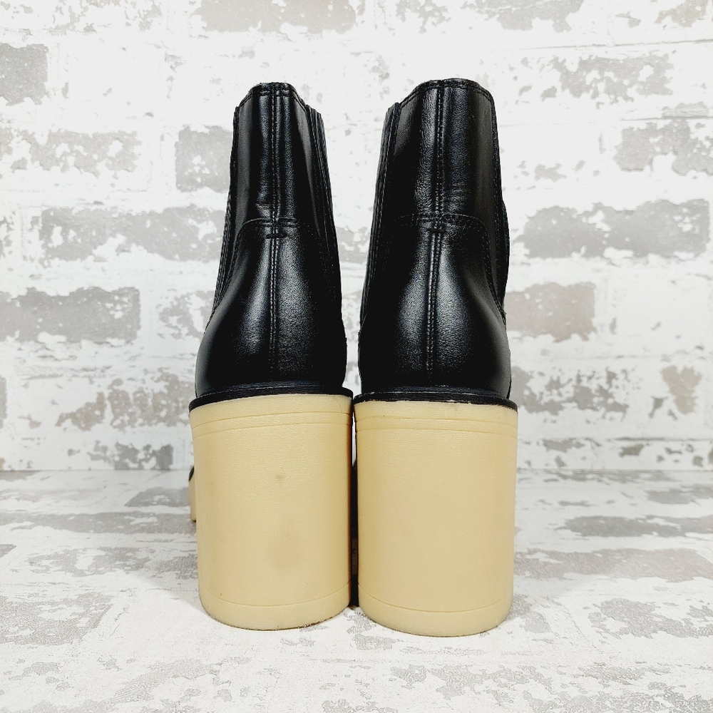 New Dolce Vita Caster NH2o Black Leather Block Heel Booties A778 - Picture 6 of 12